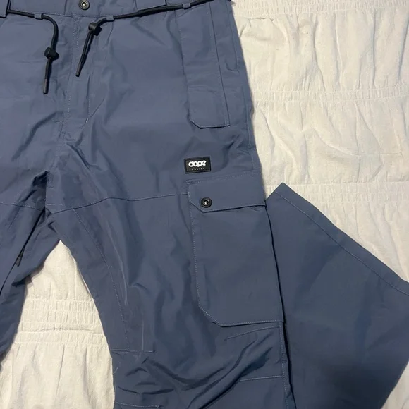 NWT Dope Iconic Snowboard Pants Men Metal Blue